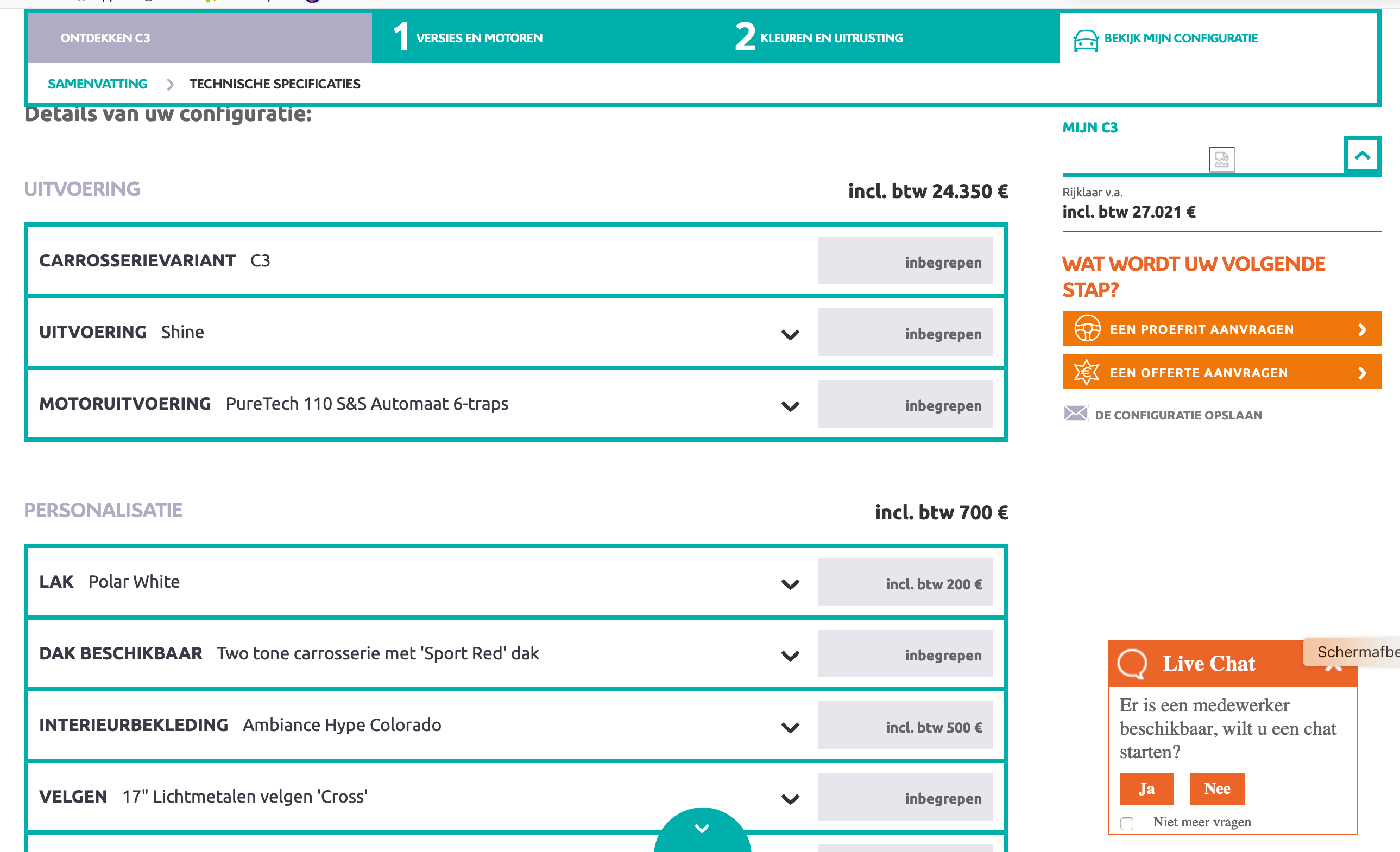 Vrouw aan het stuur - auto configurator