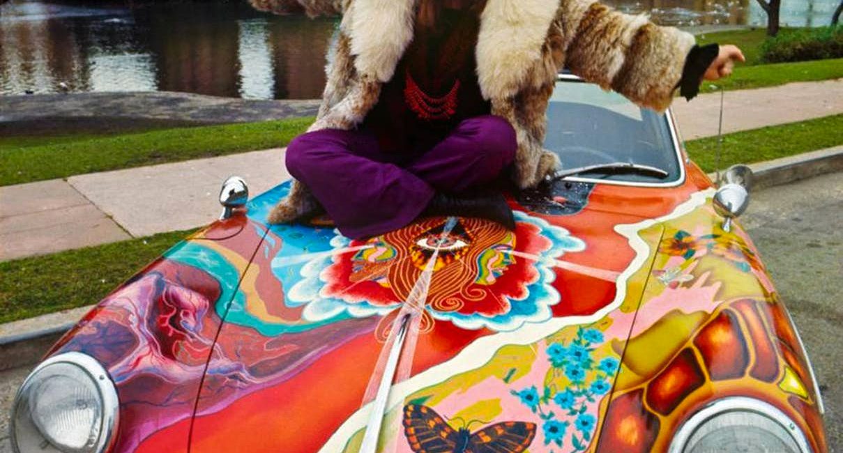 vrouwaanhetstuur - Janis Joplin Porsche